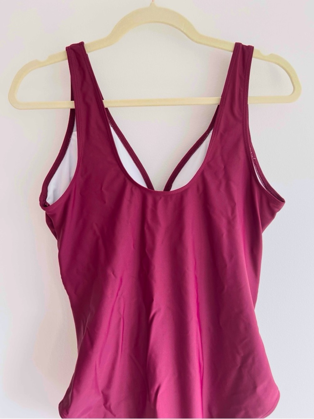 Summersunshine Women’s Maternity Twist-Front One-Piece Swimsuit in Red Wine | L - Picture 6 of 16